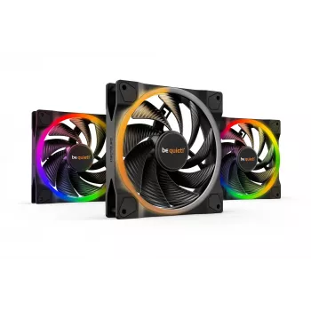be quiet Light Wings 140mm ARGB PWM High Speed Ventilators Melns 3 komplektā