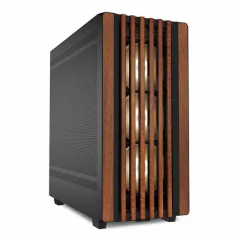 PC korpuss Sharkoon REBEL C70M RGB Full Tower Melns ar koka priekšpusi