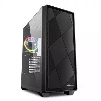 PC korpuss Sharkoon VS8 RGB Midi Tower Melns