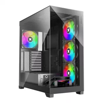 PC korpuss Xilence Xilent Gleam Midi Tower Melns