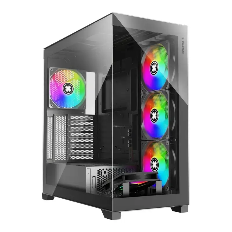 PC korpuss Xilence Xilent Gleam Midi Tower Melns