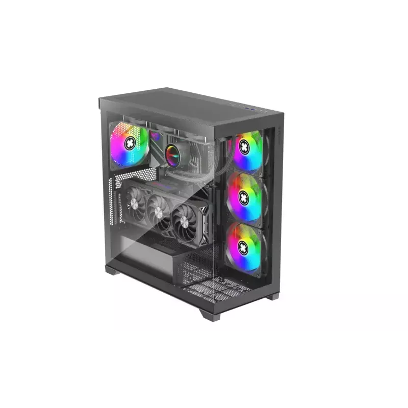 PC korpuss Xilence Xilent Gleam Midi Tower Melns