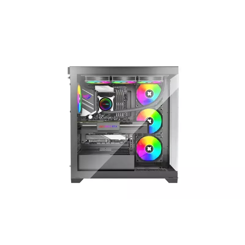 PC korpuss Xilence Xilent Gleam Midi Tower Melns