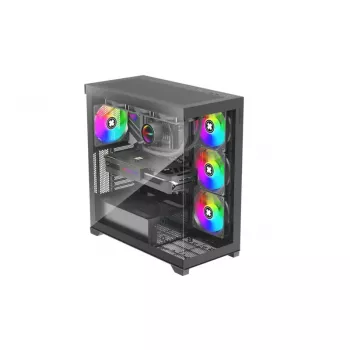 PC korpuss Xilence Xilent Gleam Midi Tower Melns