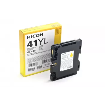 Ricoh 405768 oriģinālā dzeltenā tintes kasetne (GC 41YL)