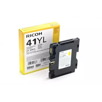 Ricoh 405768 oriģinālā dzeltenā tintes kasetne (GC 41YL)