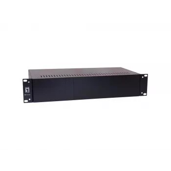 LevelOne 14-Slotu mediju pārveidotāju šasija, 100-265 V, 50-60 Hz, 0-50 °C, -10-70 °C, 5-90%, CE, FCC
