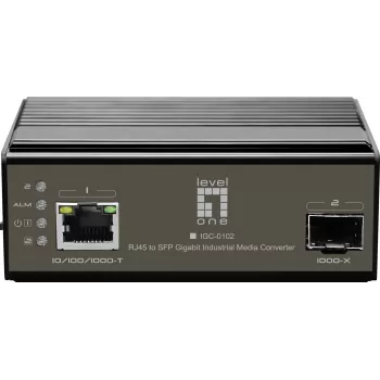 LevelOne IGC-0102 tīkla mediju pārveidotājs 1000 Mbit/s Melns