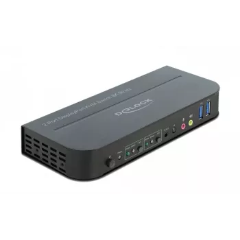 DELOCK DisplayPort 1.4 KVM Slēdzis 8K 30Hz USB 3.0 + Audio