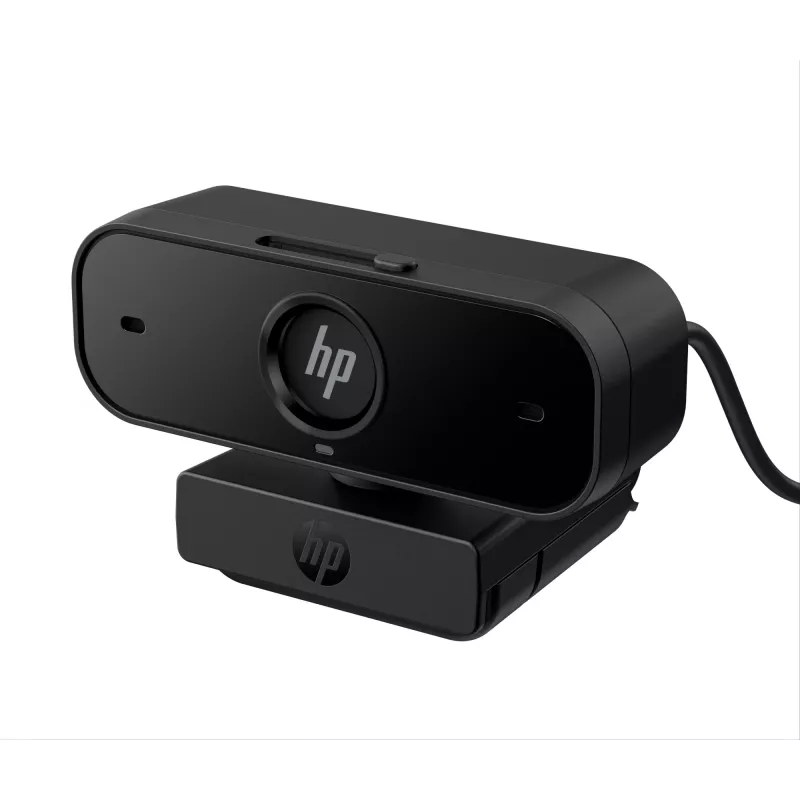 HP 435 FHD tīmekļa kamera (77B10AA) video zvaniem, 2 MP, 1920 x 1080, 30 kadri/s, USB-A 2.0, automātiskais fokuss, privātuma vāciņš, divi mikrofoni, melna