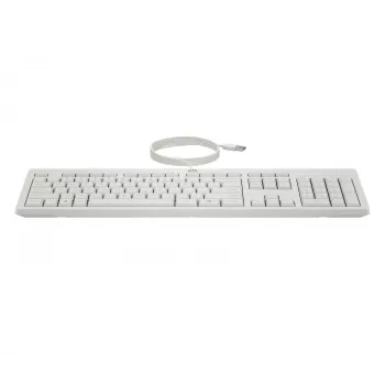 HP 225 vadu pele un tastatūras komplekts, pilna izmēra, USB, balts, pele iekļauta