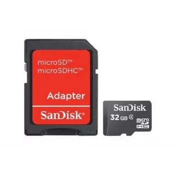 WESTERN DIGITAL SanDisk Micro SDHC atmiņas karte Class 4 32GB + SD adapteris