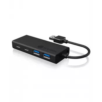 ICY BOX IB-HUB1426-U3 USB 3.2 Gen 1 USB-A 5000 Mbit/s Melns
