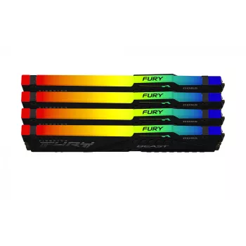 Kingston FURY Beast 128GB (4x32GB) DDR5 5200MHz CL40 RGB atmiņas komplekts