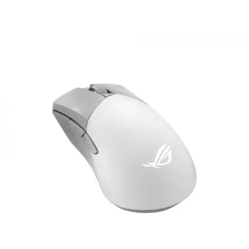 ASUS ROG Gladius III Wireless Aimpoint White — Bezvadu spēļu pele labročiem, optiskais sensors 36000 DPI