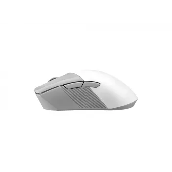 ASUS ROG Gladius III Wireless Aimpoint White — Bezvadu spēļu pele labročiem, optiskais sensors 36000 DPI
