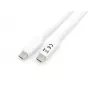 Equip USB 3.2 Gen 1 Type-C uz C kabelis, vīrs/vīrs, 1 m, balts