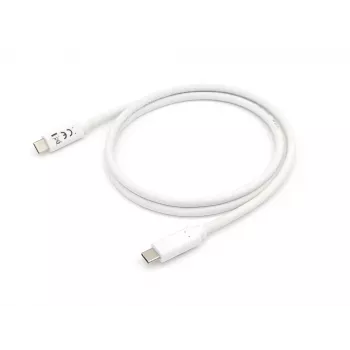 Equip USB 3.2 Gen 1 Type-C uz C kabelis, vīrs/vīrs, 1 m, balts