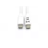 Equip USB 3.2 Gen 1 Type-C uz C kabelis, vīrs/vīrs, 1 m, balts