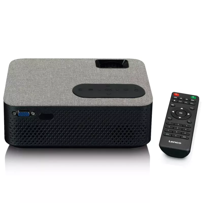 Lenco LPJ-700BKGY LCD projektors 1080p 4000 lūmeni melns