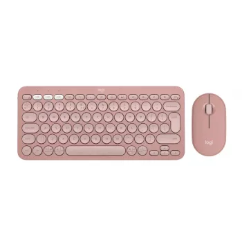 Logitech Pebble 2 Combo Bezvadu tastatūra un pele Rozā QWERTY