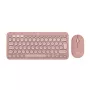 Logitech Pebble 2 Combo Bezvadu tastatūra un pele Rozā QWERTY