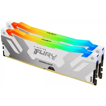 Kingston FURY 64GB (2x32GB) DDR5 6400MT/s CL32 Renegade RGB White XMP atmiņas komplekts