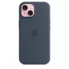 Apple iPhone 15 Silikona Maciņš ar MagSafe Storm Blue