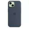 Apple iPhone 15 Silikona Maciņš ar MagSafe Storm Blue