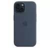 Apple iPhone 15 Silikona Maciņš ar MagSafe Storm Blue