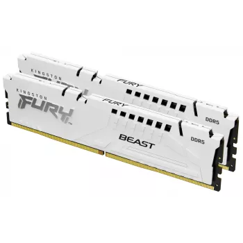 Kingston FURY Beast 32GB (2x16GB) DDR5 6000MT/s CL30 DIMM balts EXPO