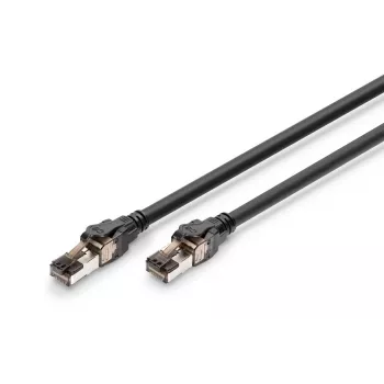 DIGITUS savienotājkabelis - Cat 8.1 - S/FTP - AWG 24/7 - 1m - Melns