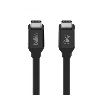 BELKIN USB4 kabelis USB-C / USB-C 40 Gbit/s 100W 0,8m Melns