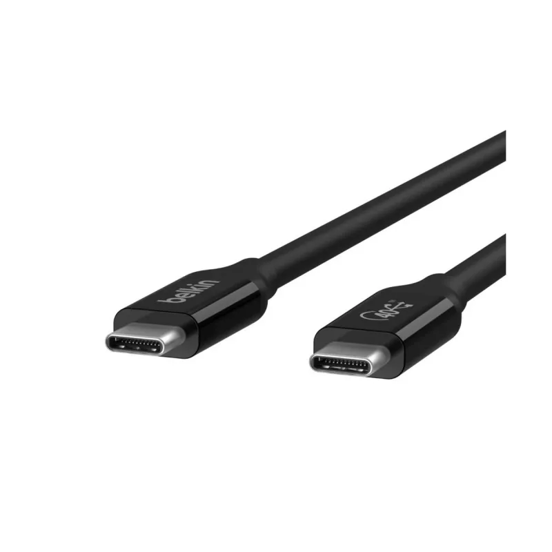 BELKIN USB4 kabelis USB-C / USB-C 40 Gbit/s 100W 0,8m Melns