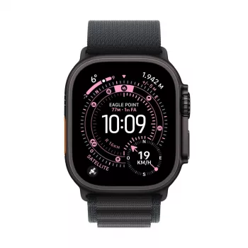 APPLE Watch Ultra 3 (2025) LTE 49mm Titāna Korpuss ar Alpine Clip Siksniņu Mazs - Melns