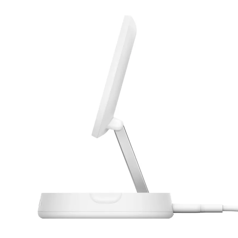 BELKIN Wireless Charging Stand - BoostCharge Pro - Qi2 15W - Balts