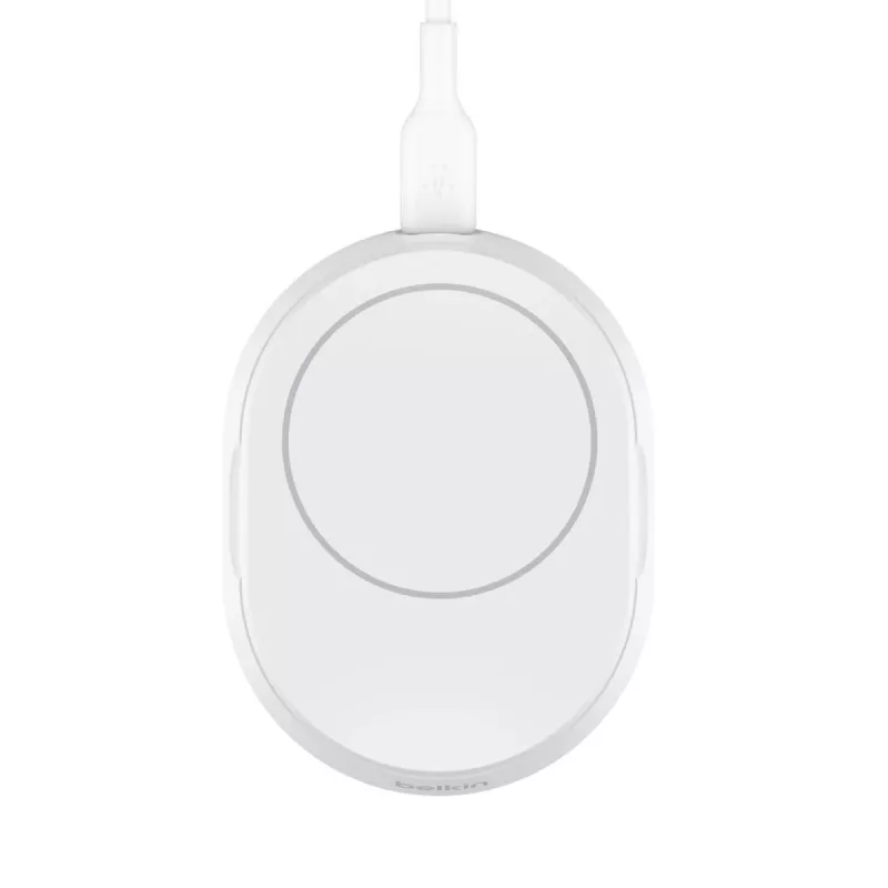 BELKIN Wireless Charging Stand - BoostCharge Pro - Qi2 15W - Balts