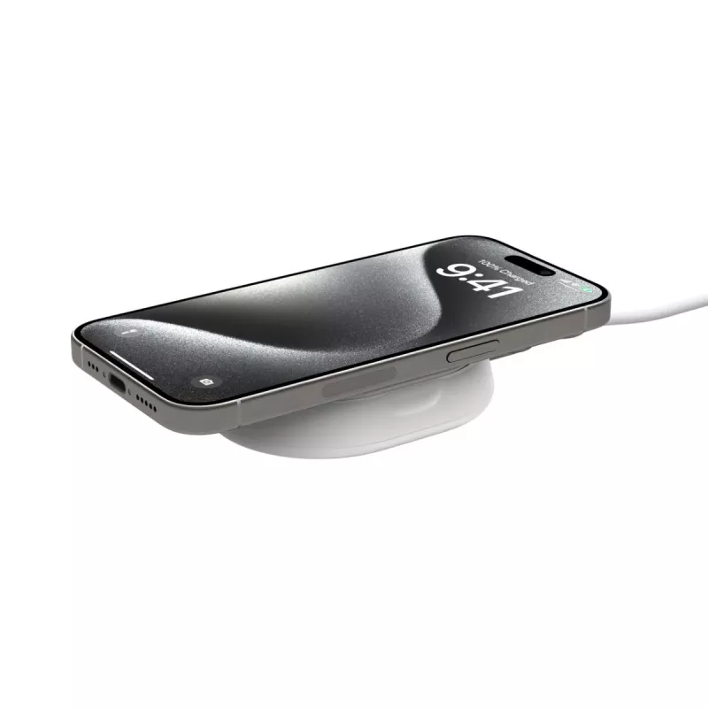 BELKIN Wireless Charging Stand - BoostCharge Pro - Qi2 15W - Balts