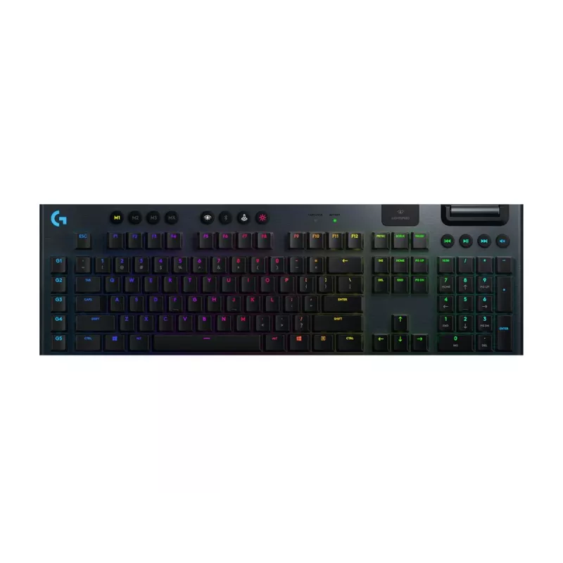 LOGITECH G915 Lightspeed bezvadu RGB mehāniskā spēļu tastatūra - Melna - QWERTZ Vācu - Tactile