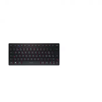 CHERRY KW 9200 MINI bezvadu tastatūra universāla USB + RF + Bluetooth QWERTZ Šveices melna