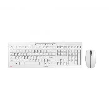 CHERRY Stream Desktop Recharge bezvadu tastatūras un peles komplekts ar uzlādes funkciju, QWERTY angļu, pelēks