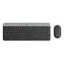 LOGITECH MK470 bezvadu tastatūras un peles komplekts - grafīts - AZERTY belģu