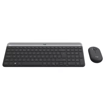LOGITECH MK470 bezvadu tastatūras un peles komplekts - grafīts - AZERTY belģu