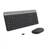LOGITECH MK470 bezvadu tastatūras un peles komplekts - grafīts - AZERTY belģu