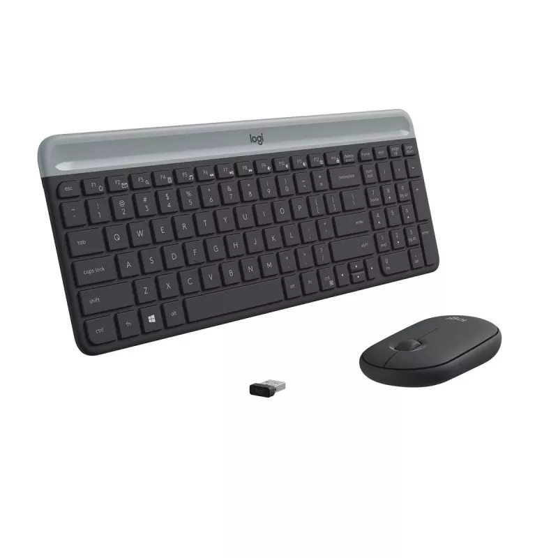 LOGITECH MK470 bezvadu tastatūras un peles komplekts - grafīts - AZERTY belģu