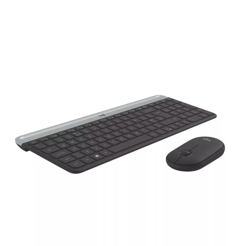 LOGITECH MK470 bezvadu tastatūras un peles komplekts - grafīts - AZERTY belģu