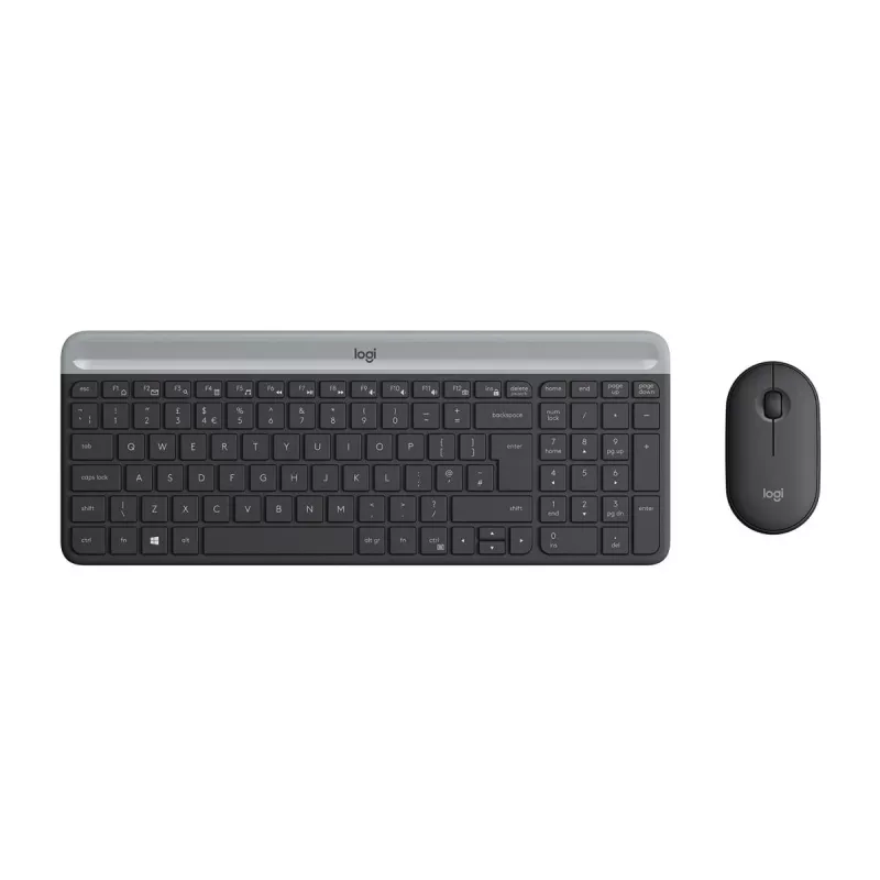 LOGITECH MK470 bezvadu tastatūras un peles komplekts - grafīts - AZERTY belģu