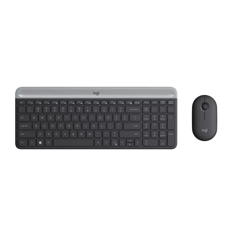 LOGITECH MK470 bezvadu tastatūras un peles komplekts - grafīts - AZERTY belģu