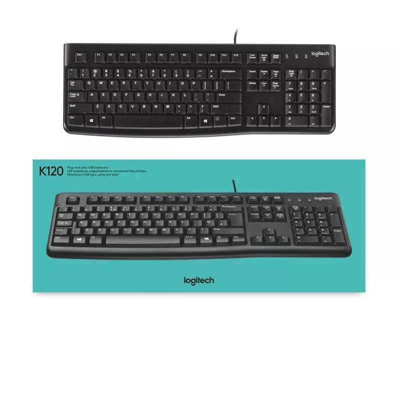 Logitech K120 tastatūra - AZERTY Beļģijas izkārtojums