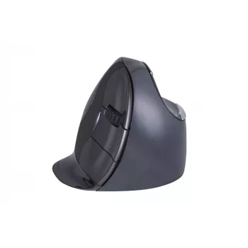 BakkerElkhuizen Evoluent D Medium Wireless, labā roka, vertikāls dizains, lāzers, RF bezvadu, 3200 DPI, Melns